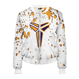 Женский бомбер 3D с принтом Kobe Bryant. в городе Новоалтайск, 100% полиэстер | застегивается на молнию, по бокам два кармана без застежек, мягкие манжеты, по низу бомбера и на воротнике — эластичная резинка | 24 | kobe | kobe bean bryant | lakers | los angeles | американский баскетболист | баскетбол | баскетболист | коби | коби бин брайант | лейкерс | лос анджелес | нью йорк