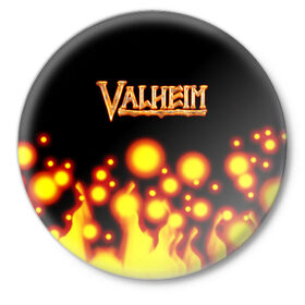 Значок с принтом Valheim в городе Новоалтайск,  металл | круглая форма, металлическая застежка в виде булавки | Тематика изображения на принте: game | logo | valheim | viking | валхейм | вальхейм | викинги | игра valheim | игры | логотипы игр | приключения | скандинавская мифология | фэнтези | экшн