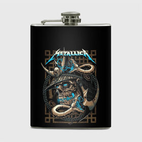 Фляга с принтом METALLICA в городе Новоалтайск, металлический корпус | емкость 0,22 л, размер 125 х 94 мм. Виниловая наклейка запечатывается полностью | band | hardcore | metall | music | punk | rock | samurai | skull | usa | батька | джеймс | кирк | ларс | металлика | метла | музыка | рок | самурай | сша | трухильо | ульрих | хэви метал | хэммет | хэтфилд | череп