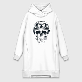 Платье-худи хлопок с принтом Skull pilot в городе Новоалтайск,  |  | art | body | bones | dead | drawing | face | graffiti | head | roses | skeleton | skul | skull | ад | арт | голова | граффити | зло | кости | лицо | металл | нарисованный | розы | рок | скелет | скул | скулл | три черепа | тьма