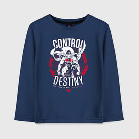 Детский лонгслив хлопок с принтом Control Your Destiny в городе Новоалтайск, 100% хлопок | круглый вырез горловины, полуприлегающий силуэт, длина до линии бедер | superman | vdzabma | супермен