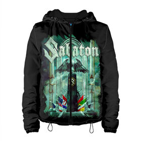 Женская куртка 3D с принтом SABATON в городе Новоалтайск, ткань верха — 100% полиэстер, подклад — флис | прямой крой, подол и капюшон оформлены резинкой с фиксаторами, два кармана без застежек по бокам, один большой потайной карман на груди. Карман на груди застегивается на липучку | dark | hardcore | heroes | history | metal | music | punk | rock | sabaton | sweden | war | война | герои | история | музыка | рок | сабатон | швеция