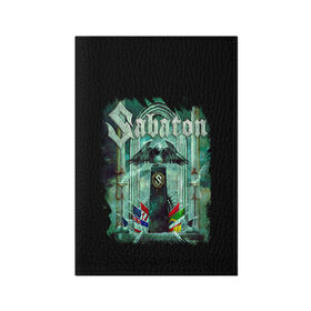 Обложка для паспорта матовая кожа с принтом SABATON в городе Новоалтайск, натуральная матовая кожа | размер 19,3 х 13,7 см; прозрачные пластиковые крепления | Тематика изображения на принте: dark | hardcore | heroes | history | metal | music | punk | rock | sabaton | sweden | war | война | герои | история | музыка | рок | сабатон | швеция