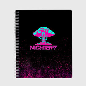 Тетрадь с принтом NIGHT CITY Cyberpunk 2077 в городе Новоалтайск, 100% бумага | 48 листов, плотность листов — 60 г/м2, плотность картонной обложки — 250 г/м2. Листы скреплены сбоку удобной пружинной спиралью. Уголки страниц и обложки скругленные. Цвет линий — светло-серый
 | cyberpunk 2077 | hacker | maelstrom | militech | quadra | samurai | sci fi | technology | trauma team | v | будущее | игра | иероглифы | киану ривз | кибер | киберпанк | киборг | киборги | корпорация | лого | милитек | панк | роботы | самурай | т