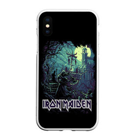 Чехол для iPhone XS Max матовый с принтом IRON MAIDEN в городе Новоалтайск, Силикон | Область печати: задняя сторона чехла, без боковых панелей | black | dark | death | fantasy | hardcore | heavy metal | iron maiden | metal | music | rock | skuul | usa | метал | музыка | рок | скелет | фентези | череп | черный