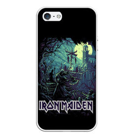 Чехол для iPhone 5/5S матовый с принтом IRON MAIDEN в городе Новоалтайск, Силикон | Область печати: задняя сторона чехла, без боковых панелей | black | dark | death | fantasy | hardcore | heavy metal | iron maiden | metal | music | rock | skuul | usa | метал | музыка | рок | скелет | фентези | череп | черный