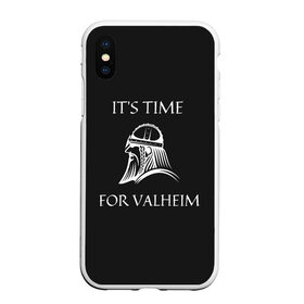 Чехол для iPhone XS Max матовый с принтом Its time for Valheim в городе Новоалтайск, Силикон | Область печати: задняя сторона чехла, без боковых панелей | Тематика изображения на принте: elder | loki | odin | the | thor | valheim | биврёст | валхейм | вальхейм | викинги | всеотец | дракар | древний | древо | ётун | йотун | локи | мира | один | тор | фенир | хель | черный лес | эйктюр