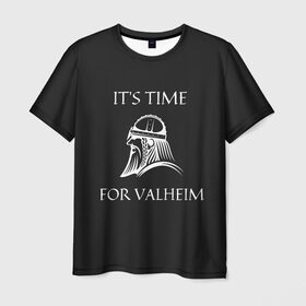 Мужская футболка 3D с принтом Its time for Valheim в городе Новоалтайск, 100% полиэфир | прямой крой, круглый вырез горловины, длина до линии бедер | elder | loki | odin | the | thor | valheim | биврёст | валхейм | вальхейм | викинги | всеотец | дракар | древний | древо | ётун | йотун | локи | мира | один | тор | фенир | хель | черный лес | эйктюр