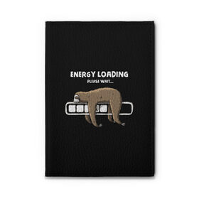 Обложка для автодокументов с принтом ENERGY LOADING в городе Новоалтайск, натуральная кожа |  размер 19,9*13 см; внутри 4 больших “конверта” для документов и один маленький отдел — туда идеально встанут права | Тематика изображения на принте: animal | energy | loading | please | sloth | tegunvteg | wait | батарейка | загрузка | заряд | зарядка | индикатор | ленивец | надпись | подождите | пожалуйста | прикольная | села | текст | энергия