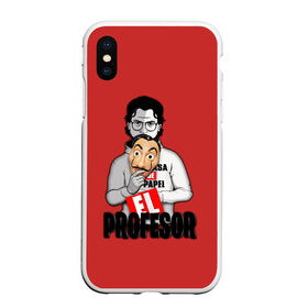 Чехол для iPhone XS Max матовый с принтом La Casa de Papel в городе Новоалтайск, Силикон | Область печати: задняя сторона чехла, без боковых панелей | bela | bella | casa | ciao | de | heist | la | mask | money | papel | profesor | tegunvteg | бумажный | деньги | дом | маска | профессор | сериал