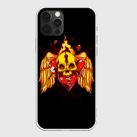 Чехол для iPhone 12 Pro Max с принтом Skull Heart в городе Новоалтайск, Силикон |  | Тематика изображения на принте: art | body | bones | dead | drawing | face | graffiti | head | roses | skeleton | skul | skull | ад | арт | голова | граффити | зло | кости | лицо | металл | нарисованный | розы | рок | скелет | скул | скулл | три черепа | тьма
