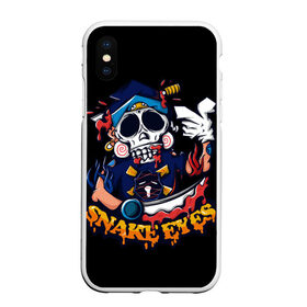 Чехол для iPhone XS Max матовый с принтом Skull Snake Eyes в городе Новоалтайск, Силикон | Область печати: задняя сторона чехла, без боковых панелей | art | body | bones | dead | drawing | face | graffiti | head | roses | skeleton | skul | skull | ад | арт | голова | граффити | зло | кости | лицо | металл | нарисованный | розы | рок | скелет | скул | скулл | три черепа | тьма