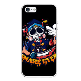 Чехол для iPhone 5/5S матовый с принтом Skull Snake Eyes в городе Новоалтайск, Силикон | Область печати: задняя сторона чехла, без боковых панелей | art | body | bones | dead | drawing | face | graffiti | head | roses | skeleton | skul | skull | ад | арт | голова | граффити | зло | кости | лицо | металл | нарисованный | розы | рок | скелет | скул | скулл | три черепа | тьма