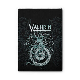 Обложка для автодокументов с принтом Valheim в городе Новоалтайск, натуральная кожа |  размер 19,9*13 см; внутри 4 больших “конверта” для документов и один маленький отдел — туда идеально встанут права | Тематика изображения на принте: valheim | viking | валхейм | викинги | игры