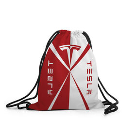 Рюкзак-мешок 3D с принтом Tesla $$$ в городе Новоалтайск, 100% полиэстер | плотность ткани — 200 г/м2, размер — 35 х 45 см; лямки — толстые шнурки, застежка на шнуровке, без карманов и подкладки | red | tesla | tesla car | tesla electric car | tesla lettering | tesla logo | tesla print | white | автомобиль тесла | белый | красный | логотип тесла | надпись тесла | принт тесла | тесла | электромобиль тесла