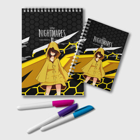 Блокнот с принтом Little Nightmares 2 в городе Новоалтайск, 100% бумага | 48 листов, плотность листов — 60 г/м2, плотность картонной обложки — 250 г/м2. Листы скреплены удобной пружинной спиралью. Цвет линий — светло-серый
 | Тематика изображения на принте: little nightmares | игра | страшилка | страшная игра | ужас | хоррор
