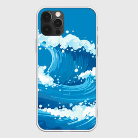 Чехол для iPhone 12 Pro Max с принтом Волны в городе Новоалтайск, Силикон |  | вода | волны | минимализм | море | природа | рисунок