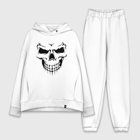 Женский костюм хлопок Oversize с принтом Зло в городе Новоалтайск,  |  | face | halloween | skull | голова | демон | зловещий | кости | кость | лицо | призрак | скелет | страшный | текстура | хэллоуин | череп