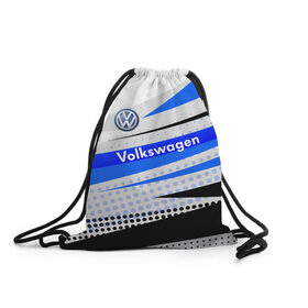Рюкзак-мешок 3D с принтом Volkswagen в городе Новоалтайск, 100% полиэстер | плотность ткани — 200 г/м2, размер — 35 х 45 см; лямки — толстые шнурки, застежка на шнуровке, без карманов и подкладки | Тематика изображения на принте: auto | sport | volkswagen | авто | автомобили | автомобиль | автомобильные | бренд | внедорожники | легковые | марка | пикапы | спорт