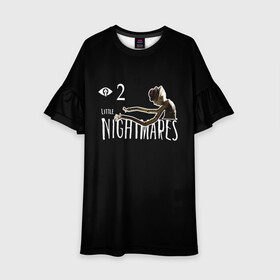 Детское платье 3D с принтом Little Nightmares длиннорукий в городе Новоалтайск, 100% полиэстер | прямой силуэт, чуть расширенный к низу. Круглая горловина, на рукавах — воланы | little nightmares | little nightmares 2 | длиннорукий | игра | литл нигмарес | литл нигмарес 2 | литл нигхтмарес | литл нигхтмарес 2 | ужас | хоррор