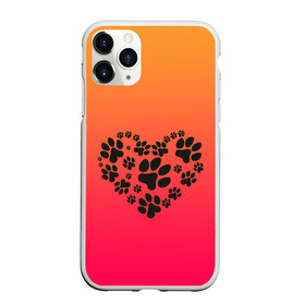 Чехол для iPhone 11 Pro Max матовый с принтом сердечко из следов собаки в городе Новоалтайск, Силикон |  | ветеринар | домашние любимцы | друг | животные | лапа | лапульки | любительница собак | любовь | пес | песик | питомец | сердечко | сердце | символ | след | собака | собаковод | собачник | собачница