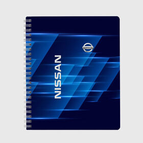 Тетрадь с принтом Nissan в городе Новоалтайск, 100% бумага | 48 листов, плотность листов — 60 г/м2, плотность картонной обложки — 250 г/м2. Листы скреплены сбоку удобной пружинной спиралью. Уголки страниц и обложки скругленные. Цвет линий — светло-серый
 | auto | nissan | sport | авто | автомобили | автомобиль | автомобильные | бренд | внедорожники | легковые | марка | пикапы | спорт