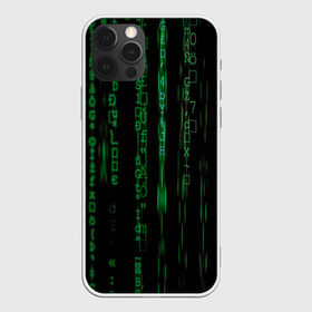 Чехол для iPhone 12 Pro Max с принтом Матрица букв и чисел в городе Новоалтайск, Силикон |  | green | движение букв и цифр | киберпространство | матрица | много букв и чисел