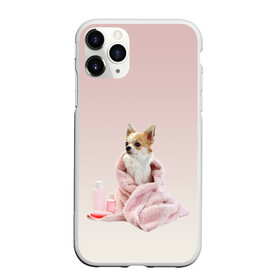 Чехол для iPhone 11 Pro матовый с принтом собачка полотенце процедуры  в городе Новоалтайск, Силикон |  | ванна | выходной | градиент | душ | забота и теле | любовь к себе | мини собака | полотенце | процедуры | розовый | собака | собачка | спа | уход | чихуахуа | чихуашка | щенок