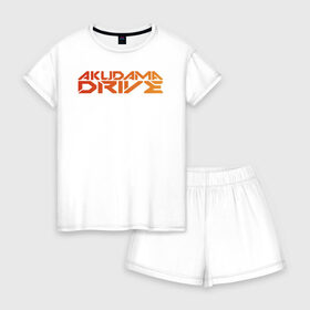 Женская пижама с шортиками хлопок Акудама Драйв: в городе Новоалтайск, 100% хлопок | футболка прямого кроя, шорты свободные с широкой мягкой резинкой | akudama drive | anime | japan | manga | tomoyo kurosawa | акудама драйв | аниме | манга