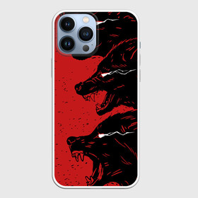 Чехол для iPhone 13 Pro Max с принтом Evil Wolves в городе Новоалтайск,  |  | Тематика изображения на принте: animal | beast | dark | darkness | evil | moon | nigth | werwolf | wild | wolf | вервольф | вой | волк | волчара | дикий | животное | зверь | клык | клыки | луна | ночь | оборотень | полнолуние