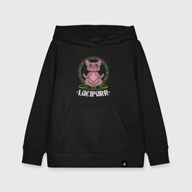 Детская толстовка хлопок с принтом Кот Lucipurr Сатанист в городе Новоалтайск, 100% хлопок | Круглый горловой вырез, эластичные манжеты, пояс, капюшен | cute | dark | demon | hail satan | hell | kawaii | lucipurr | naked | pentagram | ritual | satan | sphynx | ад | демон | из ада | кавайи | кошка | культ | милота | мрак | обряд | пентаграма | пентаграмма | ритуал | сатана | слава сата