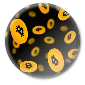 Значок с принтом БИТКОИН | BITCOIN в городе Новоалтайск,  металл | круглая форма, металлическая застежка в виде булавки | Тематика изображения на принте: bitcoin | blockchain | btc | cardano | crypto | ethereum | polkadot | tether | xrp | бинанс | биткоин | блокчейн | валюта | деньги | криптовалюта | майнер | майнинг | цифровая валюта | цифровое золото | эфир