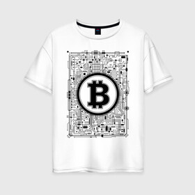 Женская футболка хлопок Oversize с принтом BITCOIN CRYPTOCURRENCY | КРИПТОВАЛЮТА (Z) в городе Новоалтайск, 100% хлопок | свободный крой, круглый ворот, спущенный рукав, длина до линии бедер
 | binance coin | bitcoin | blockchain | btc | cardano | crypto | ethereum | litecoin | polkadot | tether | xrp | биткоин | блокчейн | валюта | деньги | криптовалюта | майнер | майнинг | цифровая валюта | цифровое золото | эфир