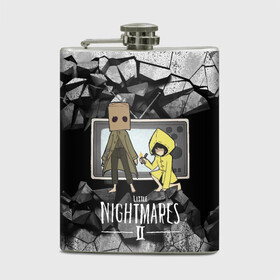 Фляга с принтом Little Nightmares 2 в городе Новоалтайск, металлический корпус | емкость 0,22 л, размер 125 х 94 мм. Виниловая наклейка запечатывается полностью | little nightmares | игра | страшилка | страшная игра | ужас | хоррор