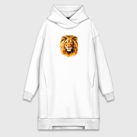 Платье-худи хлопок с принтом Голова Льва в городе Новоалтайск,  |  | beast | lion | власть | голова | животные | звери | зубы | король | корона | кот | кошка | лев | рычит | сила | царь