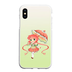 Чехол для iPhone XS Max матовый с принтом девочка арбузик чиби в городе Новоалтайск, Силикон | Область печати: задняя сторона чехла, без боковых панелей | Тематика изображения на принте: rdanime | аниме | арбуз | арбузик | арт | девочка | девушка | кавай | костюм | лето | мило | персонаж | рисунок | хуманизация | чиби | ягода
