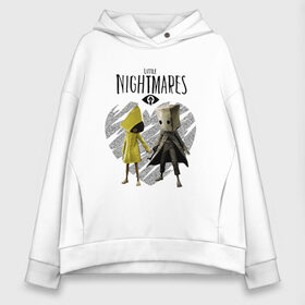 Женское худи Oversize хлопок с принтом Little Nightmares II в городе Новоалтайск, френч-терри — 70% хлопок, 30% полиэстер. Мягкий теплый начес внутри —100% хлопок | боковые карманы, эластичные манжеты и нижняя кромка, капюшон на магнитной кнопке | game | little nightmares | девочка и мальчик | желтый | игры | любовь | пара | парные