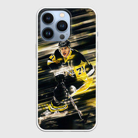 Чехол для iPhone 13 Pro с принтом ЕВГЕНИЙ МАЛКИН в городе Новоалтайск,  |  | Тематика изображения на принте: 71 | gino | hockey | ice | malkin | nhl | pitsburg | sport | usa | winter | джино | евгений | малкин | нхл | пингвинз | питсбург | спорт | хоккей