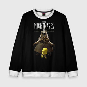 Детский свитшот 3D с принтом Little Nightmares 2 близнецы в городе Новоалтайск, 100% полиэстер | свободная посадка, прямой крой, мягкая тканевая резинка на рукавах и понизу свитшота | Тематика изображения на принте: little nightmares | little nightmares 2 | игра | литл нигмарес | литл нигмарес 2 | литл нигхтмарес | литл нигхтмарес 2 | ужас | хоррор | шестая