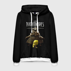Мужская толстовка 3D с принтом Little Nightmares 2 близнецы в городе Новоалтайск, 100% полиэстер | двухслойный капюшон со шнурком для регулировки, мягкие манжеты на рукавах и по низу толстовки, спереди карман-кенгуру с мягким внутренним слоем. | little nightmares | little nightmares 2 | игра | литл нигмарес | литл нигмарес 2 | литл нигхтмарес | литл нигхтмарес 2 | ужас | хоррор | шестая