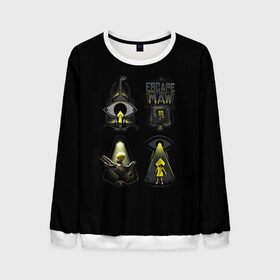 Мужской свитшот 3D с принтом Little Nightmares 2 арт в городе Новоалтайск, 100% полиэстер с мягким внутренним слоем | круглый вырез горловины, мягкая резинка на манжетах и поясе, свободная посадка по фигуре | little nightmares | little nightmares 2 | игра | литл нигмарес | литл нигмарес 2 | литл нигхтмарес | литл нигхтмарес 2 | ужас | хоррор | шестая