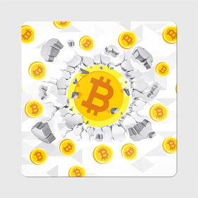 Магнит виниловый Квадрат с принтом БИТКОИН | BITCOIN в городе Новоалтайск, полимерный материал с магнитным слоем | размер 9*9 см, закругленные углы | Тематика изображения на принте: bitcoin | blockchain | btc | cardano | crypto | ethereum | polkadot | tether | xrp | бинанс | биткоин | блокчейн | валюта | деньги | криптовалюта | майнер | майнинг | цифровая валюта | цифровое золото | эфир