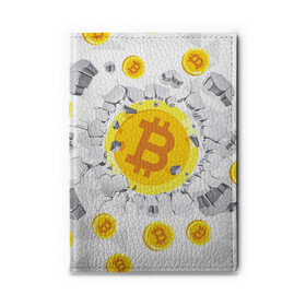 Обложка для автодокументов с принтом БИТКОИН | BITCOIN в городе Новоалтайск, натуральная кожа |  размер 19,9*13 см; внутри 4 больших “конверта” для документов и один маленький отдел — туда идеально встанут права | Тематика изображения на принте: bitcoin | blockchain | btc | cardano | crypto | ethereum | polkadot | tether | xrp | бинанс | биткоин | блокчейн | валюта | деньги | криптовалюта | майнер | майнинг | цифровая валюта | цифровое золото | эфир