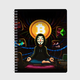 Тетрадь с принтом БИТКОИН | BITCOIN в городе Новоалтайск, 100% бумага | 48 листов, плотность листов — 60 г/м2, плотность картонной обложки — 250 г/м2. Листы скреплены сбоку удобной пружинной спиралью. Уголки страниц и обложки скругленные. Цвет линий — светло-серый
 | bitcoin | blockchain | btc | cardano | crypto | ethereum | polkadot | tether | xrp | бинанс | биткоин | блокчейн | валюта | деньги | криптовалюта | майнер | майнинг | цифровая валюта | цифровое золото | эфир