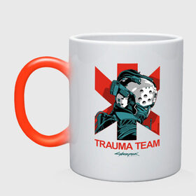 Кружка хамелеон с принтом TRAUMA TEAM Cyberpunk 2077 в городе Новоалтайск, керамика | меняет цвет при нагревании, емкость 330 мл | Тематика изображения на принте: cyberpunk 2077 | hacker | maelstrom | militech | quadra | samurai | sci fi | technology | trauma team | v | будущее | игра | иероглифы | киану ривз | кибер | киберпанк | киборг | киборги | корпорация | лого | милитек | панк | роботы | самурай | т