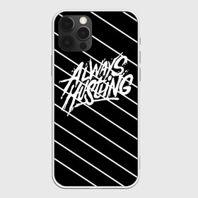 Чехол для iPhone 12 Pro Max с принтом Always Hustling в городе Новоалтайск, Силикон |  | always hustling | минимализм | надпись | полосы | типография | черно белое