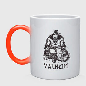 Кружка хамелеон с принтом Valheim Викинг Берсерк в городе Новоалтайск, керамика | меняет цвет при нагревании, емкость 330 мл | Тематика изображения на принте: axe | berserk | berserker | nord | ragnarok | viking | vikings | warrior | берсеркер | валькирия | викинги | воин | мифология | норд | норман | норманн | один | рагнар | рагнарок | руна | руны | русич | русь | с топором | скандинавия