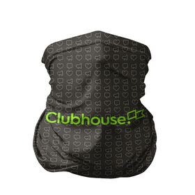 Бандана-труба 3D с принтом Clubhouse | Gray в городе Новоалтайск, 100% полиэстер, ткань с особыми свойствами — Activecool | плотность 150‒180 г/м2; хорошо тянется, но сохраняет форму | Тематика изображения на принте: аудиточаты | закрытый клуб | клабхаус | социальная сеть
