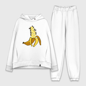 Женский костюм хлопок Oversize с принтом Банан Цензура в городе Новоалтайск,  |  | banana | brazzers | censored | банан | без | пиксели | пиксель | фрукт