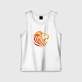Детская майка хлопок с принтом HEAD LION в городе Новоалтайск,  |  | animal | beast | cat | cute | fluffy | hunter | lion | lion cub | lion king | mane | predator | red | tail | yellow | большая кошка | грива | животное | зверь | король лев | кот | лев | лёвушка | львенок | милый | муфаса | охотник | пушистый 